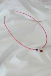Jewelry & Watches - Pink Color Bead Ladybug Figure Women Necklace 100327580 - Turkey