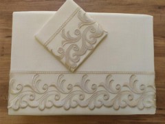 Bedding - French Guipure Belinda Duvet Cover Set 6 Pieces Cream Cappucino 100351635 - Turkey