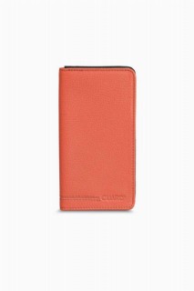 Handbags - Guard Orange Black Leather Portfolio Wallet with Phone Entry 100345764 - Turkey