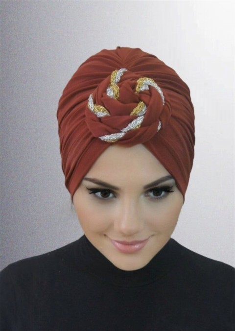 Woman Bonnet & Turban - Tuile de couleur Dolama Bonnet prête à l'emploi - Turkey
