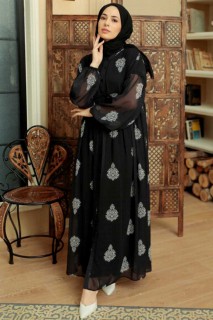 Clothes - Black Hijab Dress 100341684 - Turkey