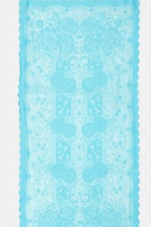 Knitted Panel Pattern Console Cover Sultan Turquoise 100259211