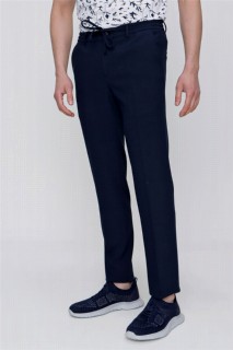 Men's Navy Blue Icon Straight Dynamic Fit Casual Fit Trousers 100350773