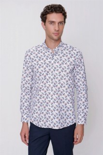 Men Tile Merida Slim Fit Slim Fit Printed Long Sleeve Shirt 100350857
