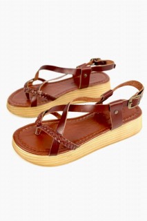 Clara Brown Leather Sandals 100344377
