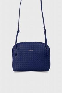 Hand Portfolio - Guard Handmade Navy Blue Leather Women's Bag 100345349 - Turkey