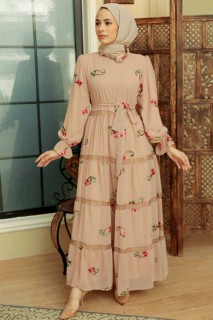 Clothes - Mink Hijab Dress 100341697 - Turkey