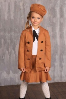 Girl Clothing - جاكيت بناتي تنورة بنية اللون 100326901 - Turkey