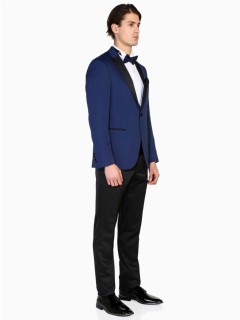 Men's Sax Blue Vienna Slim Fit Groom Suit 100351075
