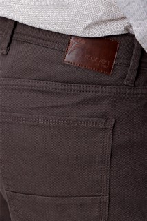 pants - Men's Mink Cotton Straight Dynamic Fit Comfortable Cut 5 Pocket Trousers 100351345 - Turkey