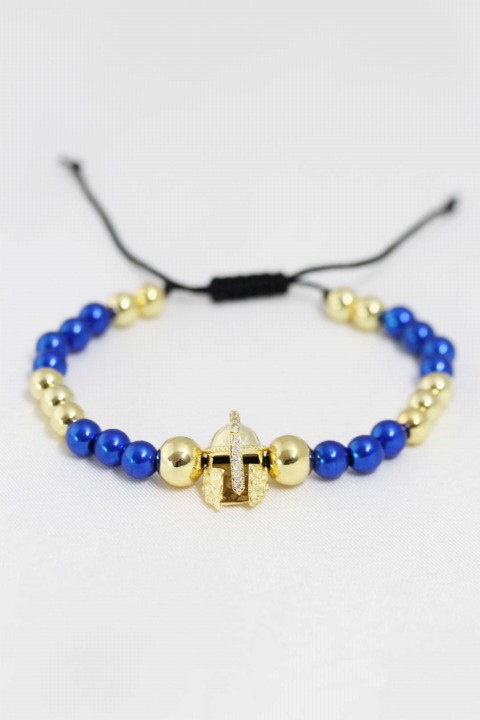 Bracelet - Yellow Navy Blue Color Steel Zircon Object Elevated Bracelet 100319230 - Turkey