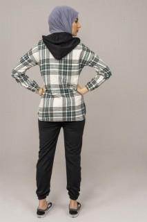 Women's Hooded Checkered Double Suit 100325619