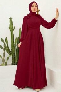 Evening & Party Dresses - فستان سهرة حجاب أحمر كلاريت 100339560 - Turkey