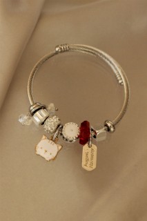 Bracelet - Cat Design Charm Bracelet 100326482 - Turkey