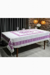 Suna Rectangle Printed Table Cloth Plum 100330742