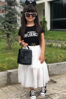 Kids - Girl's Pin-up Influencer Black Skirt Suit 100326806 - Turkey