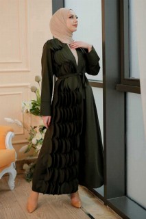 Daily Dress - Khaki Hijab Turkish Abaya 100339633 - Turkey