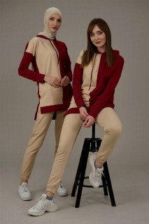 Lingerie & Pajamas - Zweifarbiges Trainingsanzug-Set für Damen 100325929 - Turkey