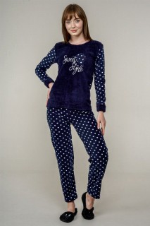 Pajamas - Women's Polka Dot Detailed Pajamas Set 100325394 - Turkey