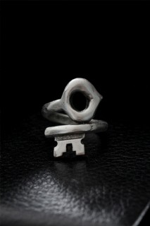 Silver Rings 925 - Adjustable Helical Key Model Men's Ring 100319621 - Turkey