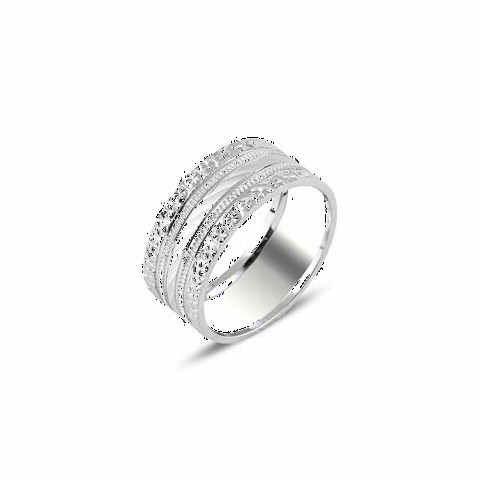 Wedding Ring - Handcrafted Patterned Silver Ring 100346996 - Turkey