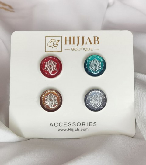 Hijab Accessories - 4 Pcs ( 4 pair ) Islam Women Scarves Magnetic Brooch Pin 100298883 - Turkey