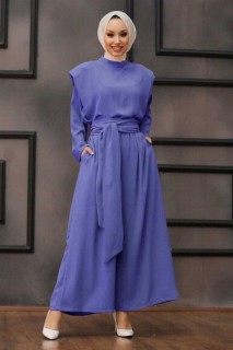Outwear - Lavander Hijab Dual Suit Dress 100337770 - Turkey