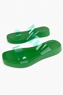 Pari Green Transparent Slippers 100344387