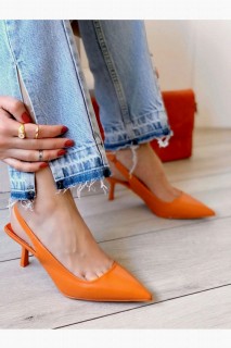 Heels & Courts - كاتالين حذاء بكعب برتقالي 100344192 - Turkey