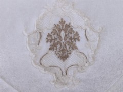 French Guipure Rare Quilted Velvet Prayer Rug Gray 100331554