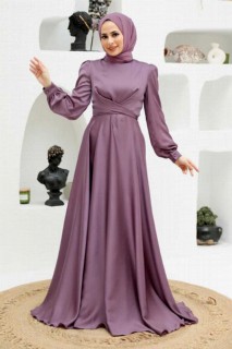 Wedding & Evening - Robe de soirée lila hijab 100337630 - Turkey