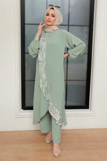 Cloth set - Mint Hijab Suit Dress 100341294 - Turkey