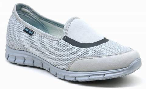 Sneakers & Sports -  رمادي - حذاء نسائي ، حذاء رياضي من القماش 100325341 - Turkey