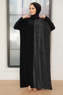 Clothes - Schwarzes Hijab-Kleid 100337139 - Turkey