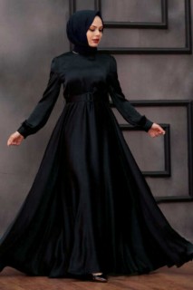 Evening & Party Dresses - فستان سهرة حجاب أسود 100337724 - Turkey