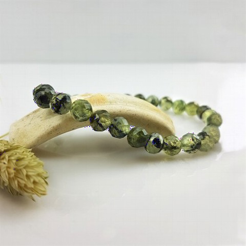 Bracelet - Prehnit Natural Stone Bracelet 100349857 - Turkey