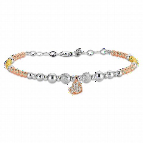 Jewelry & Watches - سوار فضة استرليني للنساء من قطعة القلب 100347300 - Turkey