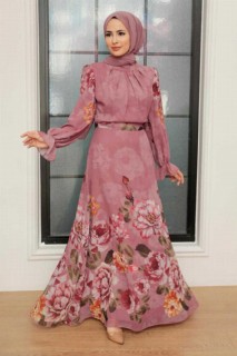 Clothes - Robe hijab vieux rose 100340846 - Turkey