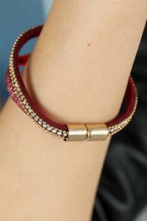 Claret Red Color Metal Infinity Tassel Ladies Bracelet 100318742