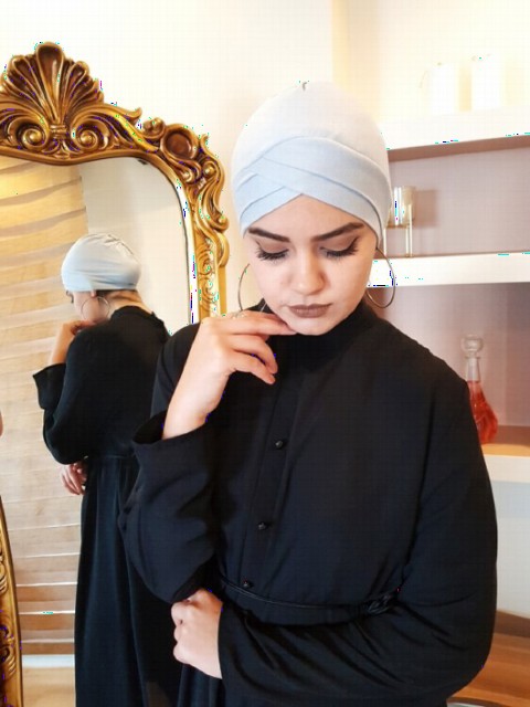 Woman Hijab & Scarf - light grey |code: 3025-17 100294183 - Turkey