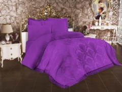 Bedding - French Lace Lalezar Bridal Set 7 Pieces Plum 100259650 - Turkey