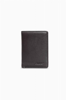 Men - Extra Slim Brown Genuine Leather Men's Wallet 100345338 - Turkey