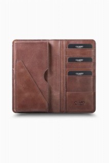 Guard Plus Antique Brown Leather Unisex Wallet with Phone Entry 100345362