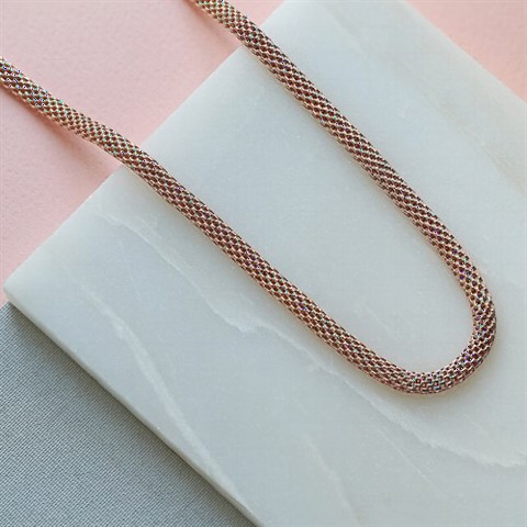 Necklaces - وردة سلسلة فضية مسطحة نسائية 100347337 - Turkey