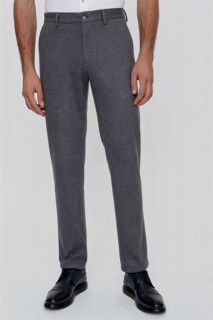 pants - Men's Dark Gray Crowbar Slim Fit Slim Fit Trousers 100350953 - Turkey