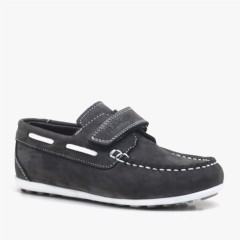 Boys - Rakerplus Genuine Leather Gray Summer School Shoes for Boys 100278717 - Turkey