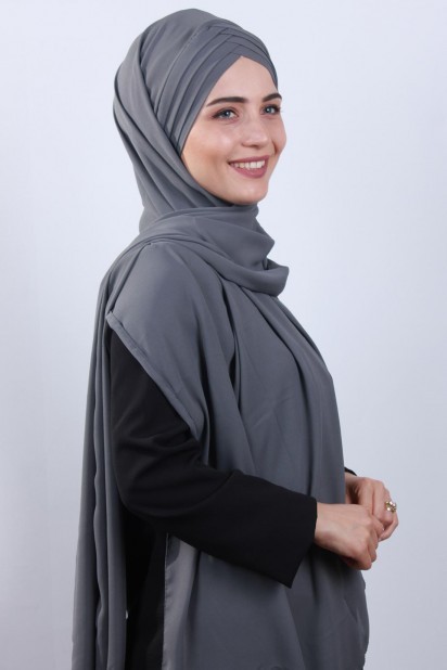 4 Draped Hijab Shawl Smoked 100285077