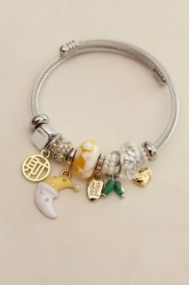 jewelry - Yellow Color Moon Model Stone Charm Bracelet 100319987 - Turkey