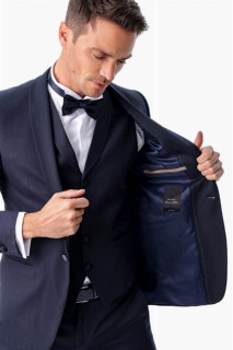 Men's Navy Blue Santorini Slimfit Vest Tuxedo 100350556