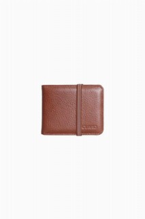 Elastic Sport Genuine Leather Tobacco Wallet 100346313